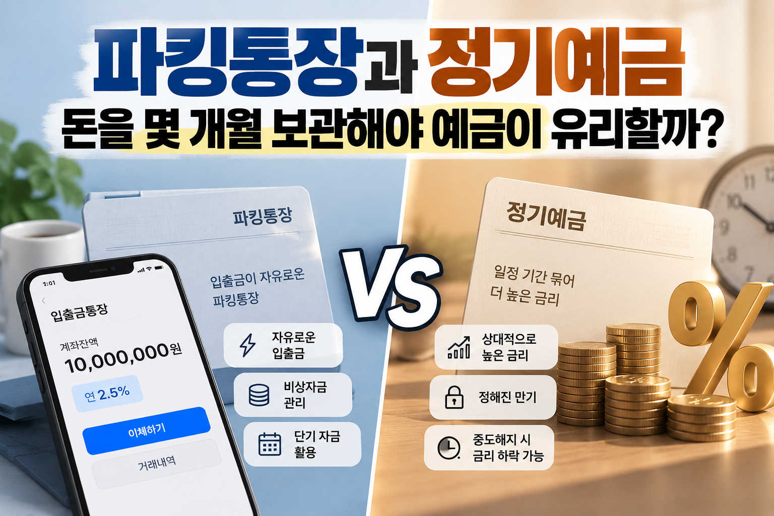 파킹통장과 정기예금 썸네일