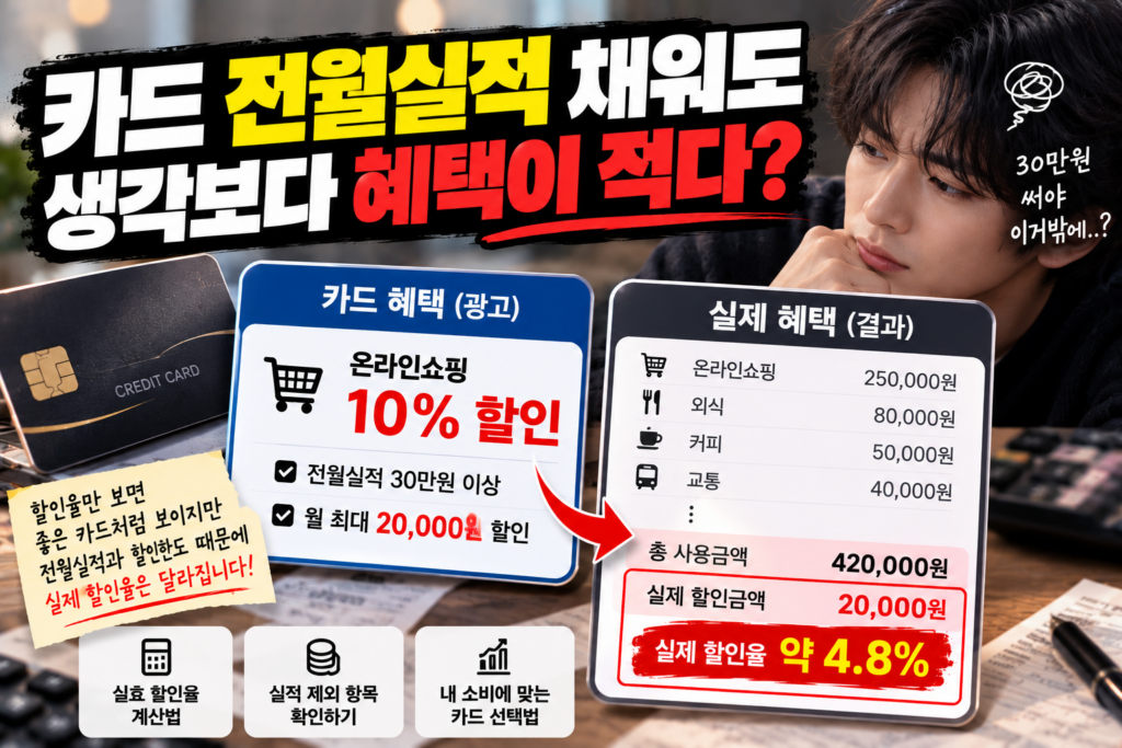 카드 전월실적