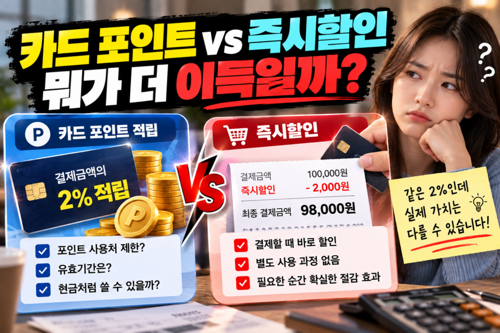 카드 포인트vs즉시할인 썸네일