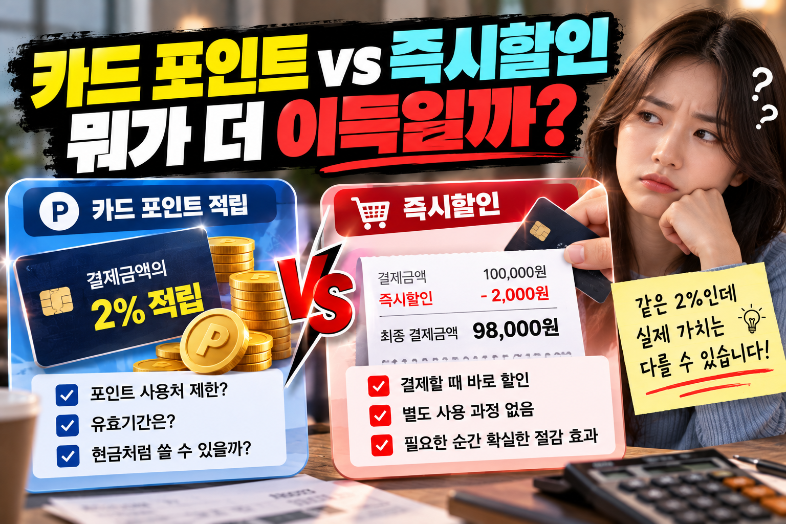 카드 포인트vs즉시할인 썸네일