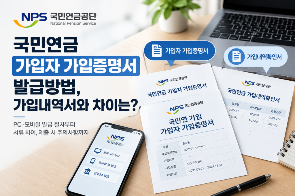 국민연금 가입증명서 썸네일