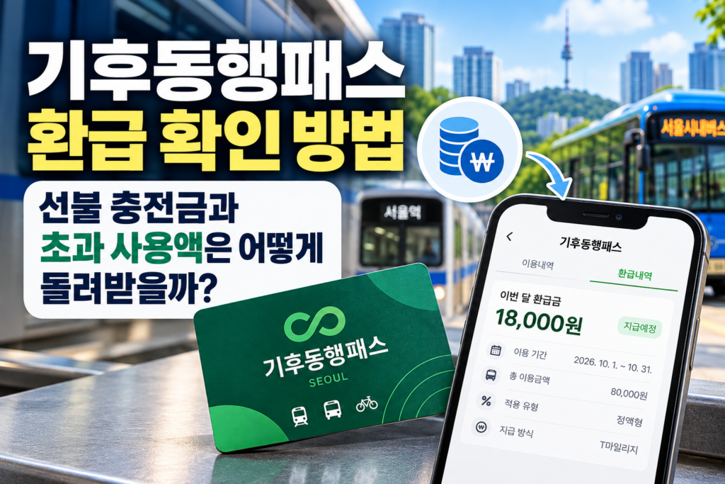 기후동행패스 환급 썸네일